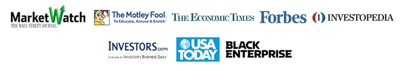 Logos of media sites publishing AlphaProfit content