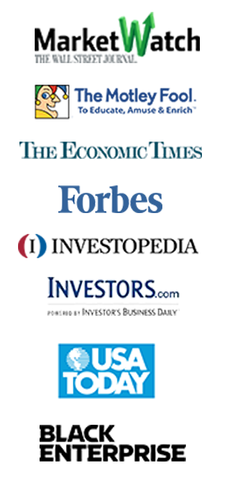 Logos of media sites publishing AlphaProfit content - mobile